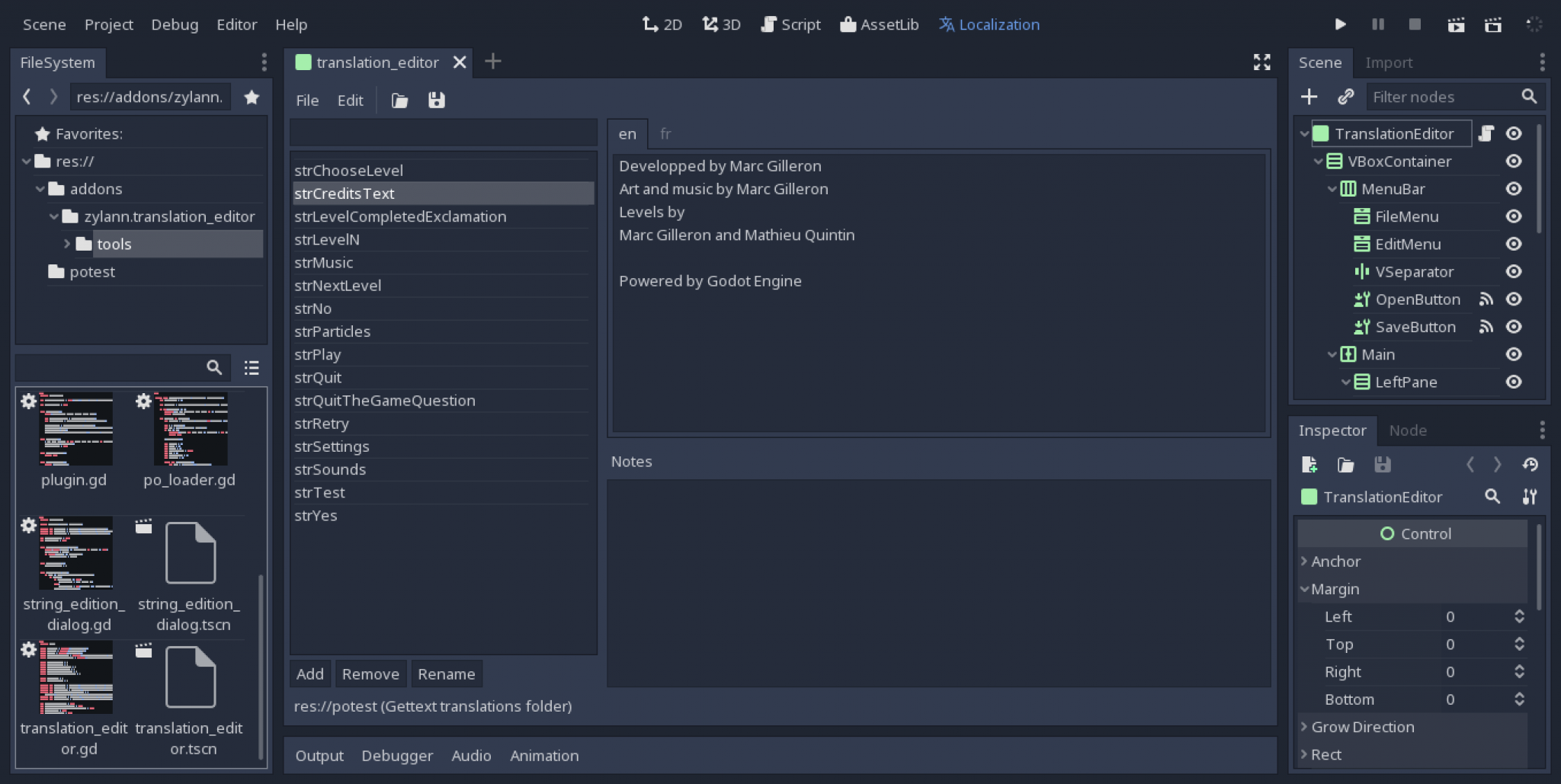 Godot editor