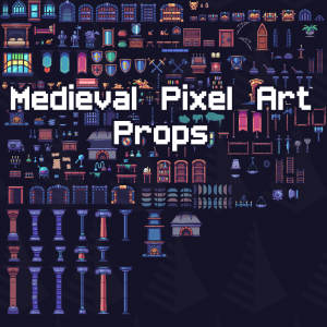 Medieval Pixel Art Props