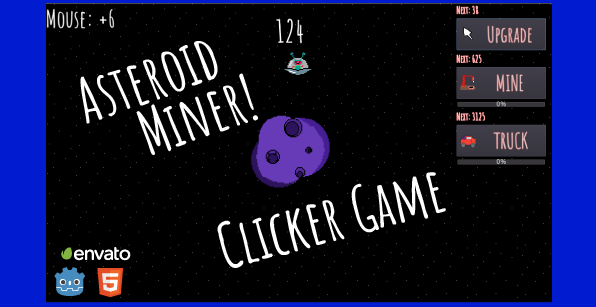 Asteroid Miner | Clicker Game in Godot Engine v3.0