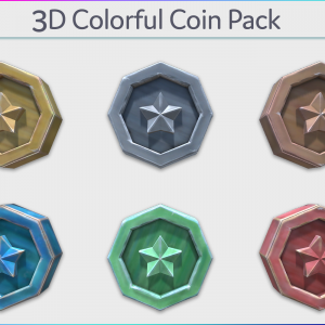 3d Colorful Coins Pack