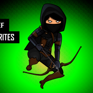 Female Dark Thief Game Character Sprite