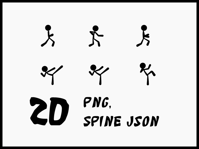 Stickman Character Sprites 159, Game Assets
