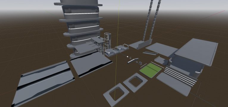 Godot SciFi Assets for Level sketching