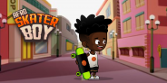Afro Skater Boy Character