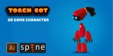 Torch Bot 2D Character